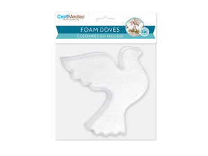 Polyfoam Shapes: 12x12cmx 2cm, Dove 2pc