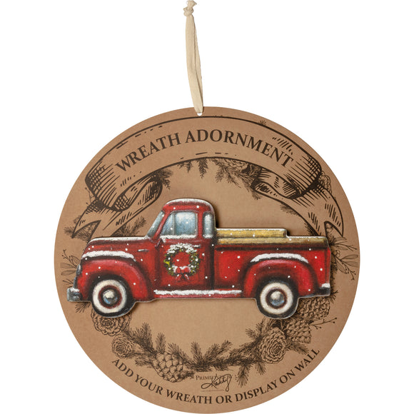 Wreath Insert:  Red Truck