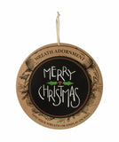 Wreath Insert: Merry Christmas On Wood