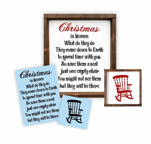 Christmas Rocking Chair Stencil