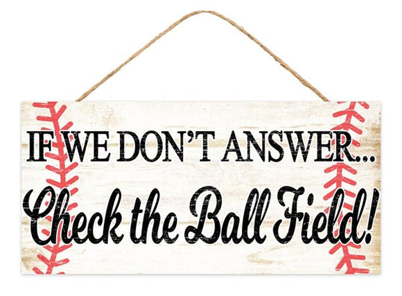 Check The Ball Field Sign:  12.5