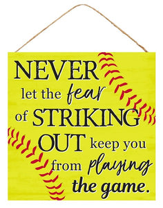 10"Sq Mdf Softball Sign