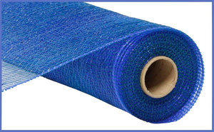 10"X10yd Metallic Mesh:  Peacock Blue W/Royal Foil