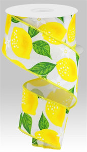 Lemons Wire Edge Ribbon 2.5" x 10 Yard Spool RGA118627